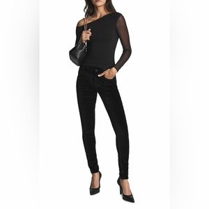 REISS lux velvet skinny jeans